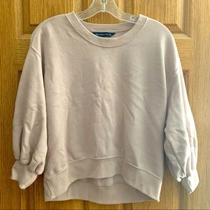 A&F Blush Balloon Sleeve Sweatshirt XS
